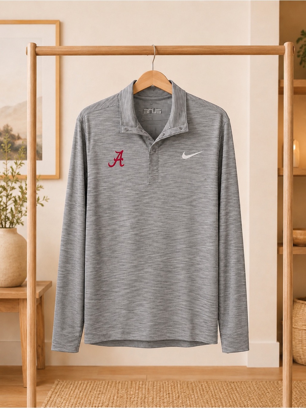 Nike University of Alabama Crimson Tide Long Sleeve Polo